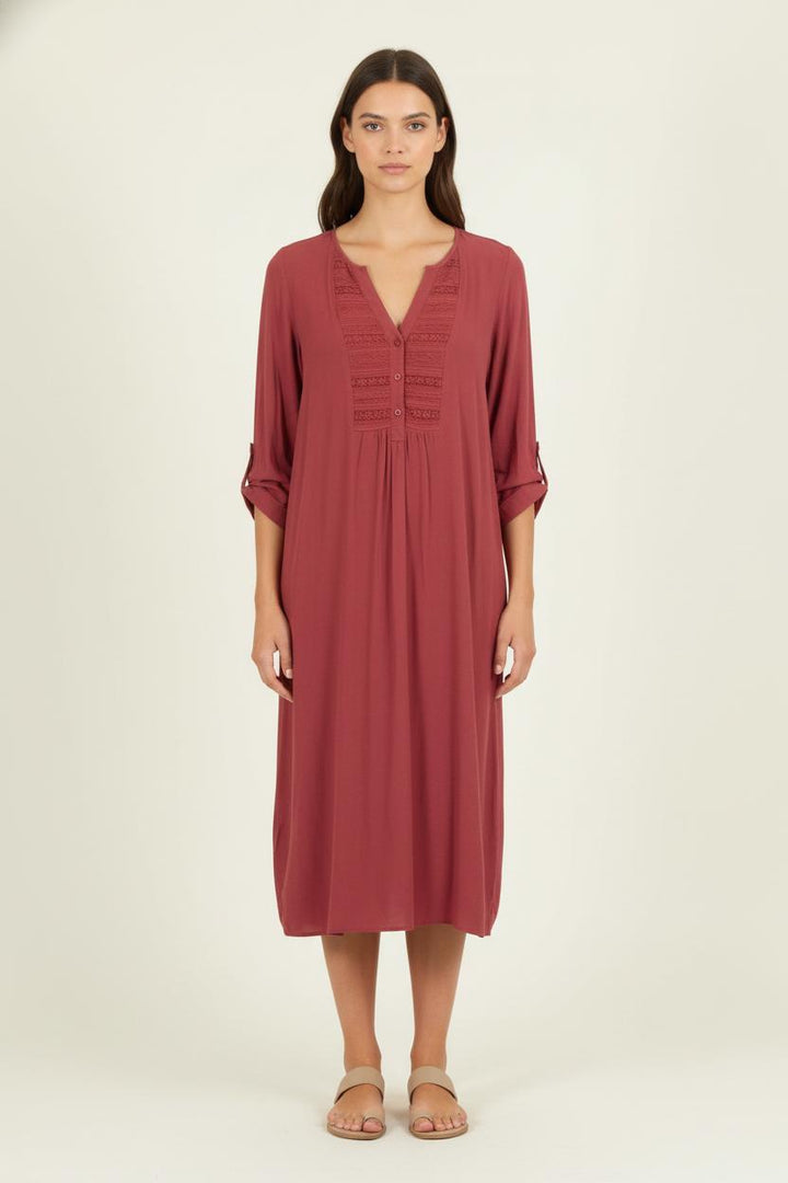 Robe Midi Bordeaux - Taille M/38 de la marque Caroll | PARAD80446 - Vendu par Paradigme - Image 1