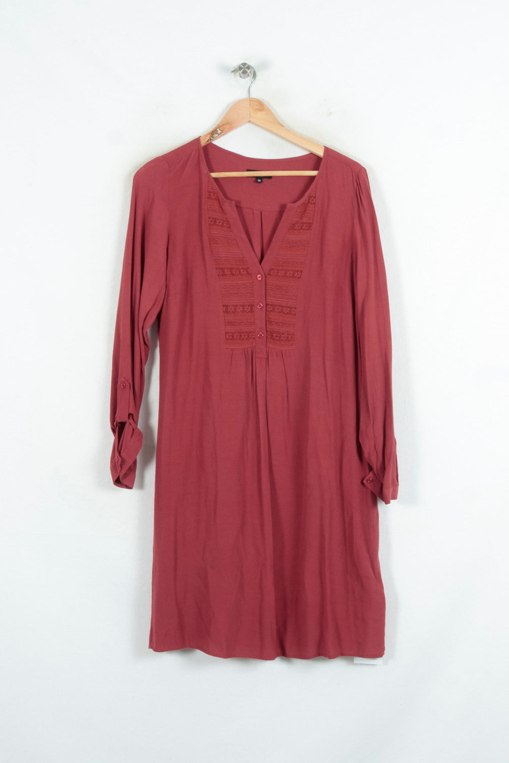 Robe Midi Bordeaux - Taille M/38 de la marque Caroll | PARAD80446 - Vendu par Paradigme - Image 2