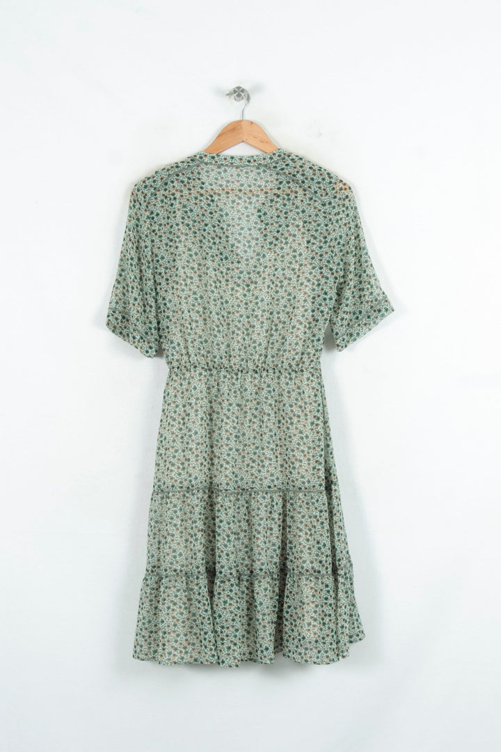 Robe Fleurie Verte - Taille M/38 de la marque Gerard Darel | PARAD80447 - Vendu par Paradigme - Image 4