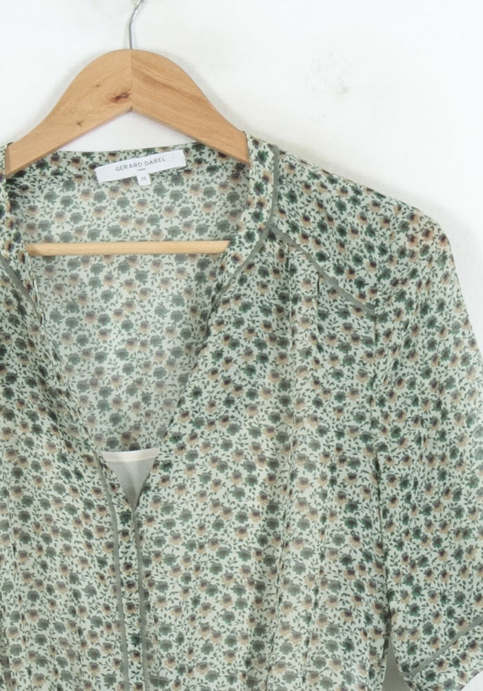 Robe Fleurie Verte - Taille M/38 de la marque Gerard Darel | PARAD80447 - Vendu par Paradigme - Image 3