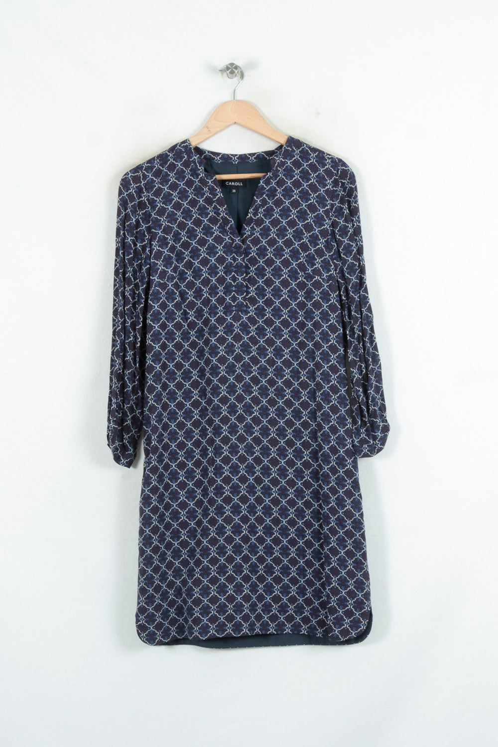 Robe Droite Bleu - Taille M/38 de la marque Caroll | PARAD80448 - Vendu par Paradigme - Image 2