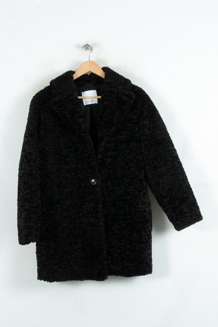 Manteau Bouclé Noir - Taille XS/34 de la marque Samsoe Samsoe | PARAD80449 - Vendu par Paradigme - Image 2