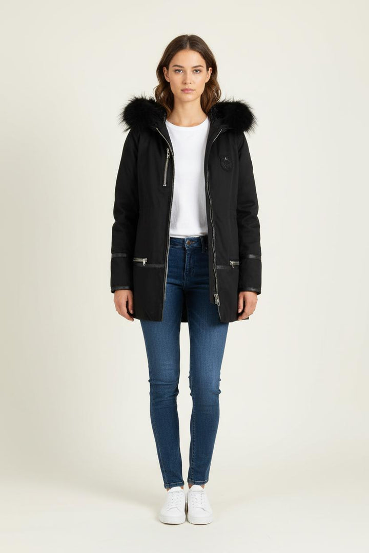 Parka Noire - Taille XS/34 de la marque The Kooples | PARAD80450 - Vendu par Paradigme - Image 1
