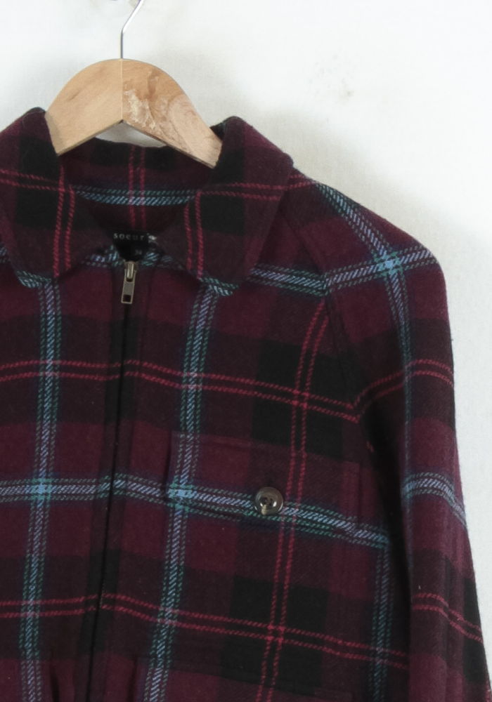 Veste à Carreaux Bordeaux et Noir - Taille XS/34 de la marque Soeur | PARAD80451 - Vendu par Paradigme - Image 3
