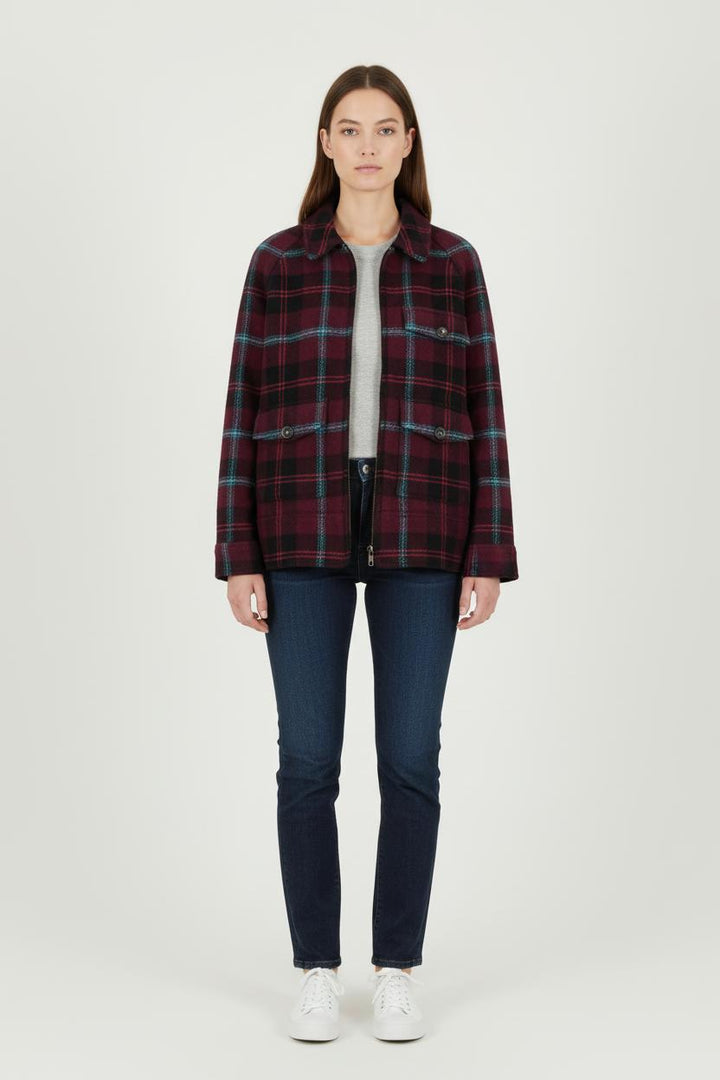 Veste à Carreaux Bordeaux et Noir - Taille XS/34 de la marque Soeur | PARAD80451 - Vendu par Paradigme - Image 1