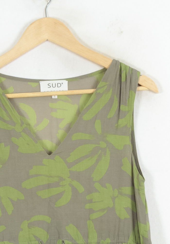 Robe Longue Grise et Verte - Taille S/36 de la marque Sud express | PARAD80454 - Vendu par Paradigme - Image 3