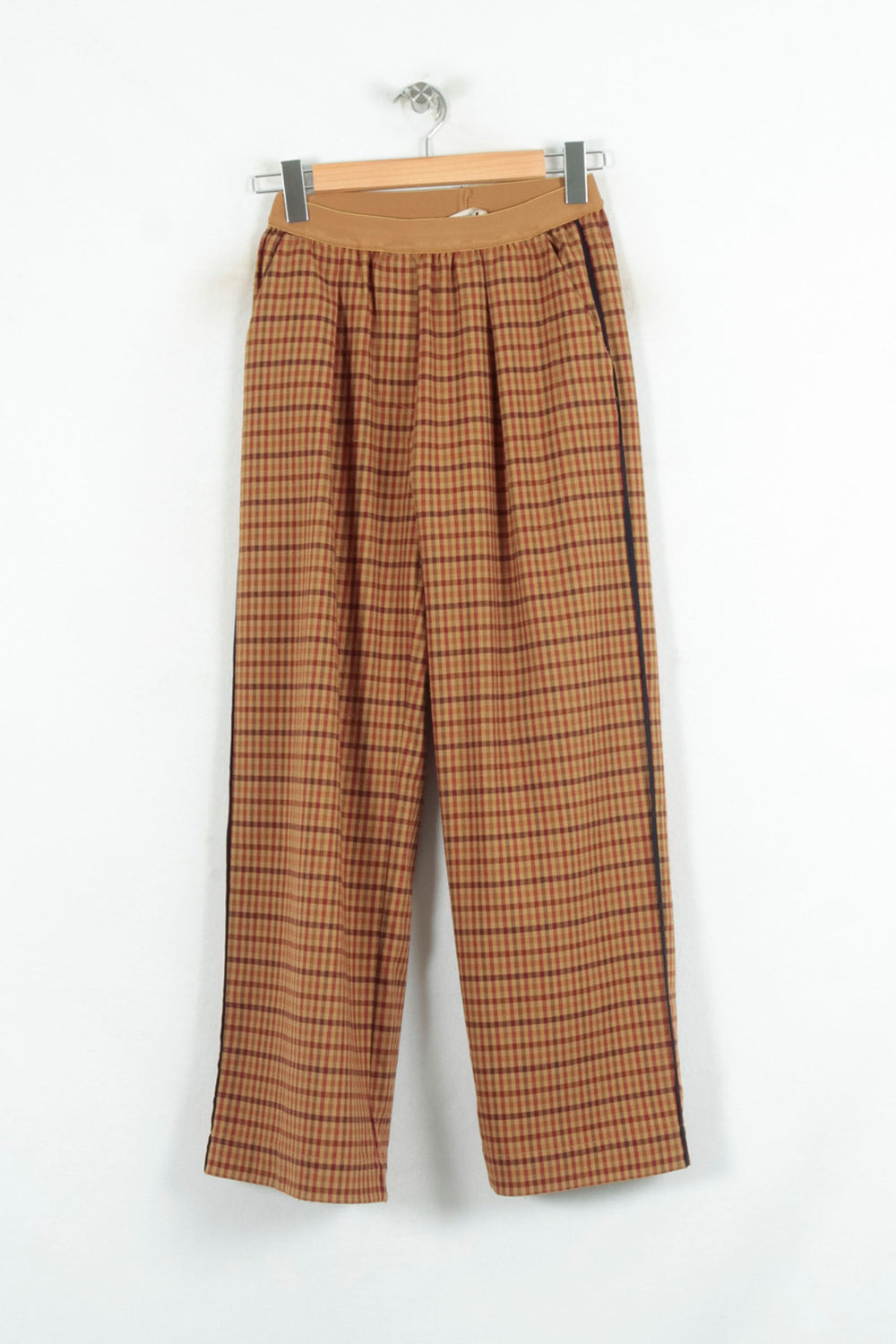 Pantalon Carreaux Marron et Rouge - Taille S/36 de la marque La Fée Maraboutée | PARAD80457 - Vendu par Paradigme - Image 2