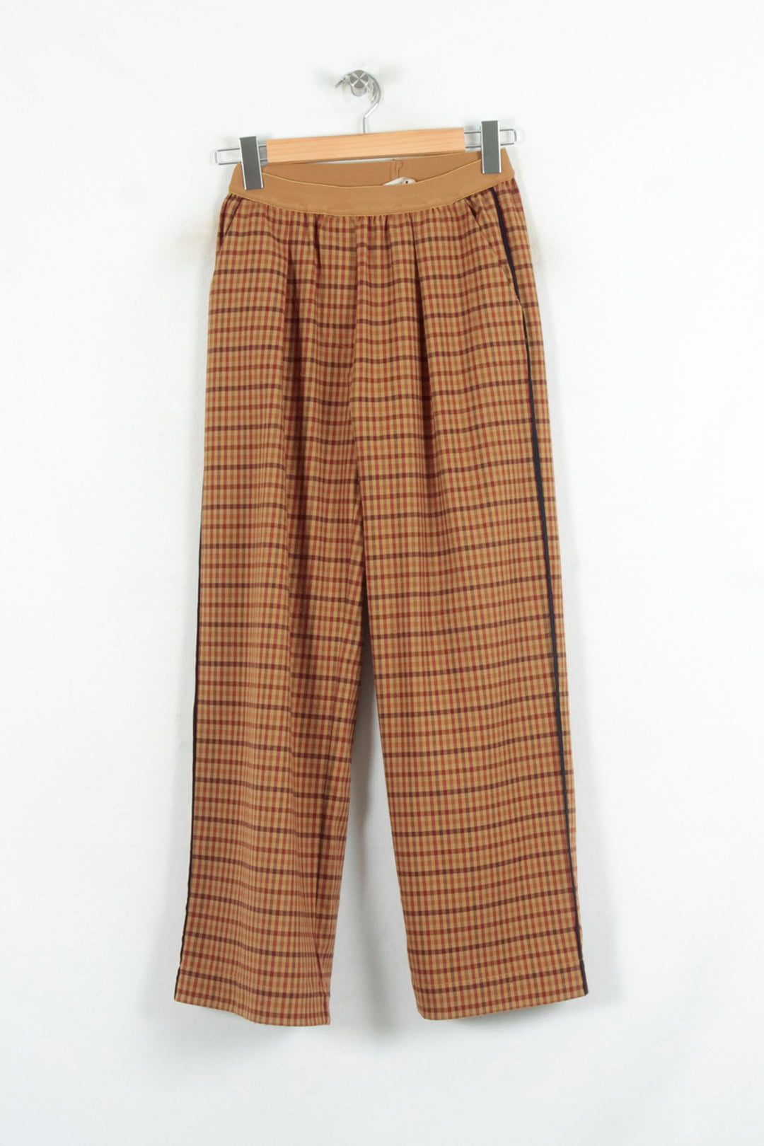 Pantalon Carreaux Marron et Rouge - Taille S/36 de la marque La Fée Maraboutée | PARAD80457 - Vendu par Paradigme - Image 2