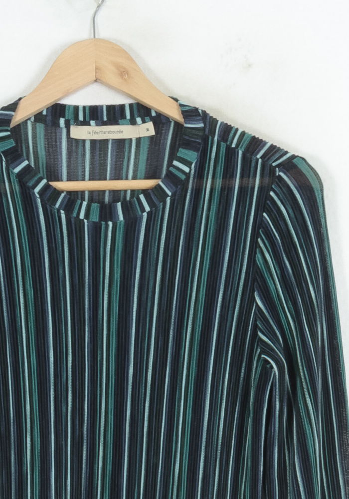 Blouse Rayée Multicolore - Taille M/38 de la marque La Fée Maraboutée | PARAD80460 - Vendu par Paradigme - Image 3