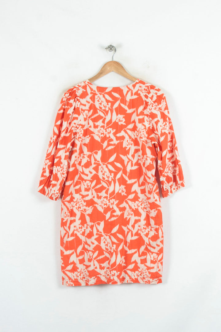 Robe Orange et Blanche - Taille S/36 de la marque La Fée Maraboutée | PARAD80462 - Vendu par Paradigme - Image 4