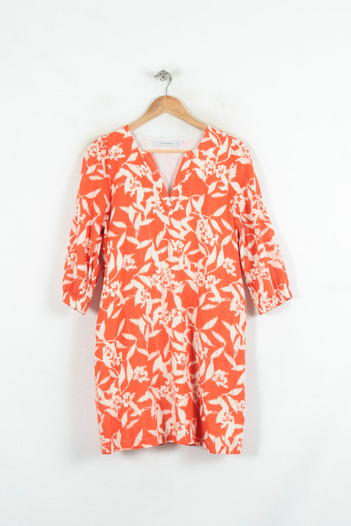 Robe Orange et Blanche - Taille S/36 de la marque La Fée Maraboutée | PARAD80462 - Vendu par Paradigme - Image 2