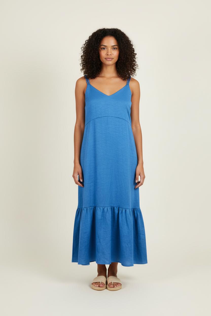 Robe Longue Bleue - Taille XL/42 de la marque Claudie Pierlot | PARAD80466 - Vendu par Paradigme - Image 1