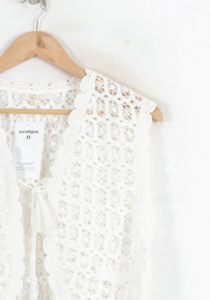 Gilet Blanc - Taille M/38 de la marque Maje | PARAD80467 - Vendu par Paradigme - Image 3