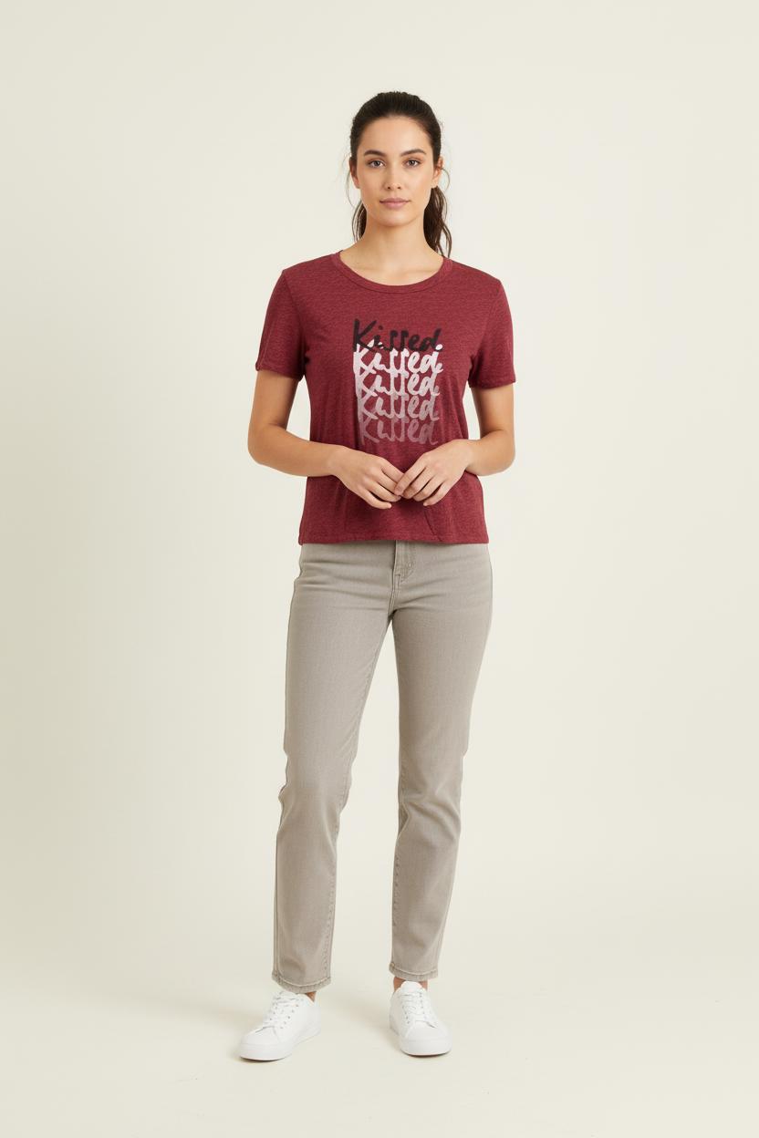 Tee-shirt Bordeaux - Taille S/36 de la marque Bérénice | PARAD80469 - Vendu par Paradigme - Image 1