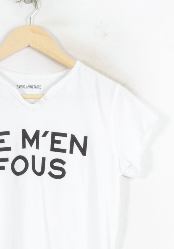 Tee-shirt Blanc et Noir - Taille M/38 de la marque Zadig&Voltaire | PARAD80470 - Vendu par Paradigme - Image 3