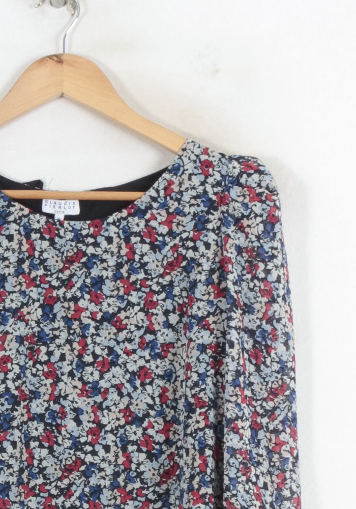 Blouse Fleurie Multicolore - Taille M/38 de la marque Claudie Pierlot | PARAD80472 - Vendu par Paradigme - Image 3
