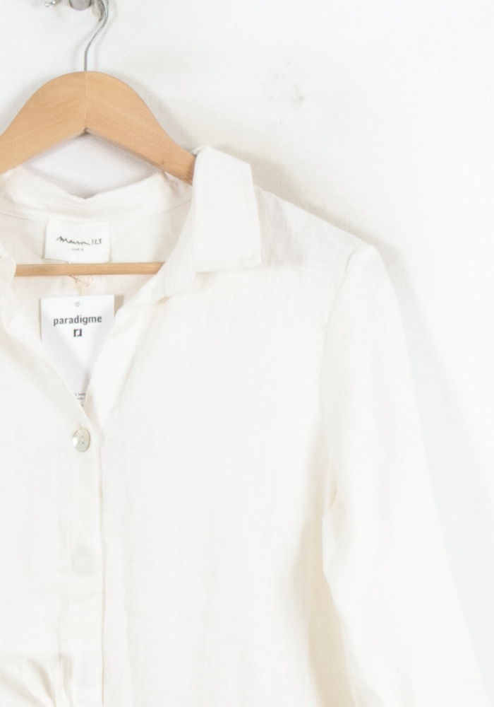 Robe Chemise Blanche - Taille L/40 de la marque Maison 123 | PARAD80478 - Vendu par Paradigme - Image 3