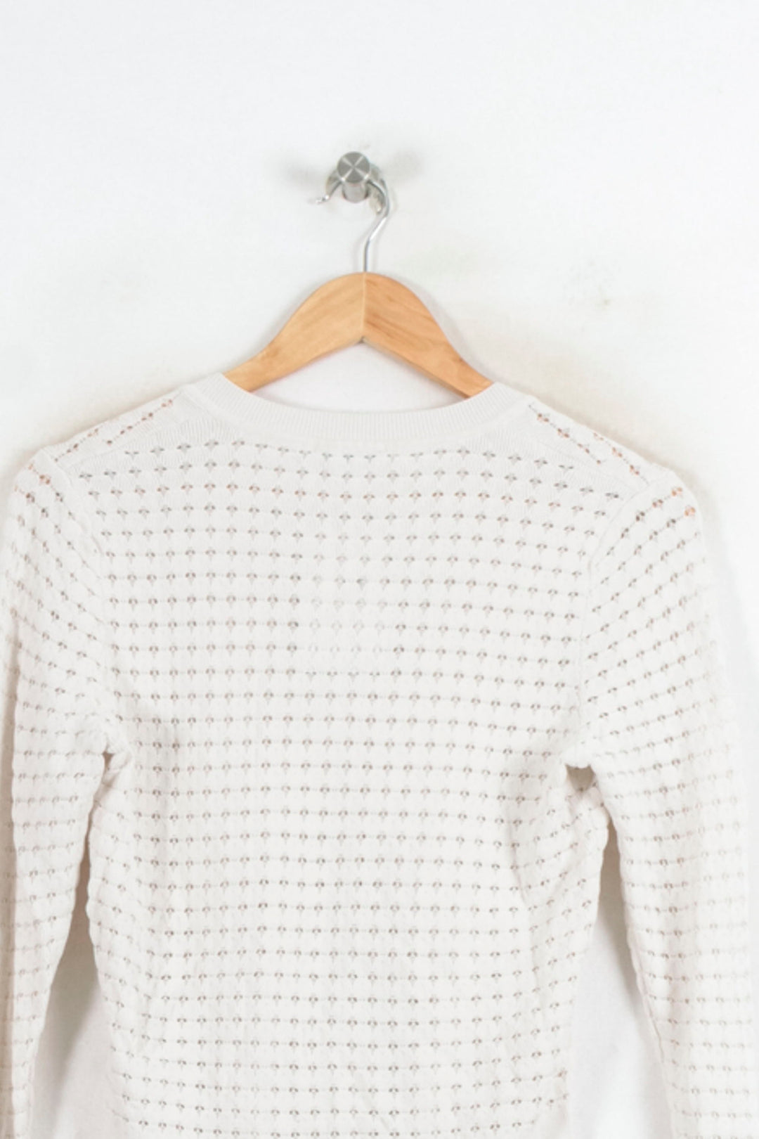 Cardigan Blanc - Taille L/40 de la marque Sandro | PARAD80494 - Vendu par Paradigme - Image 4