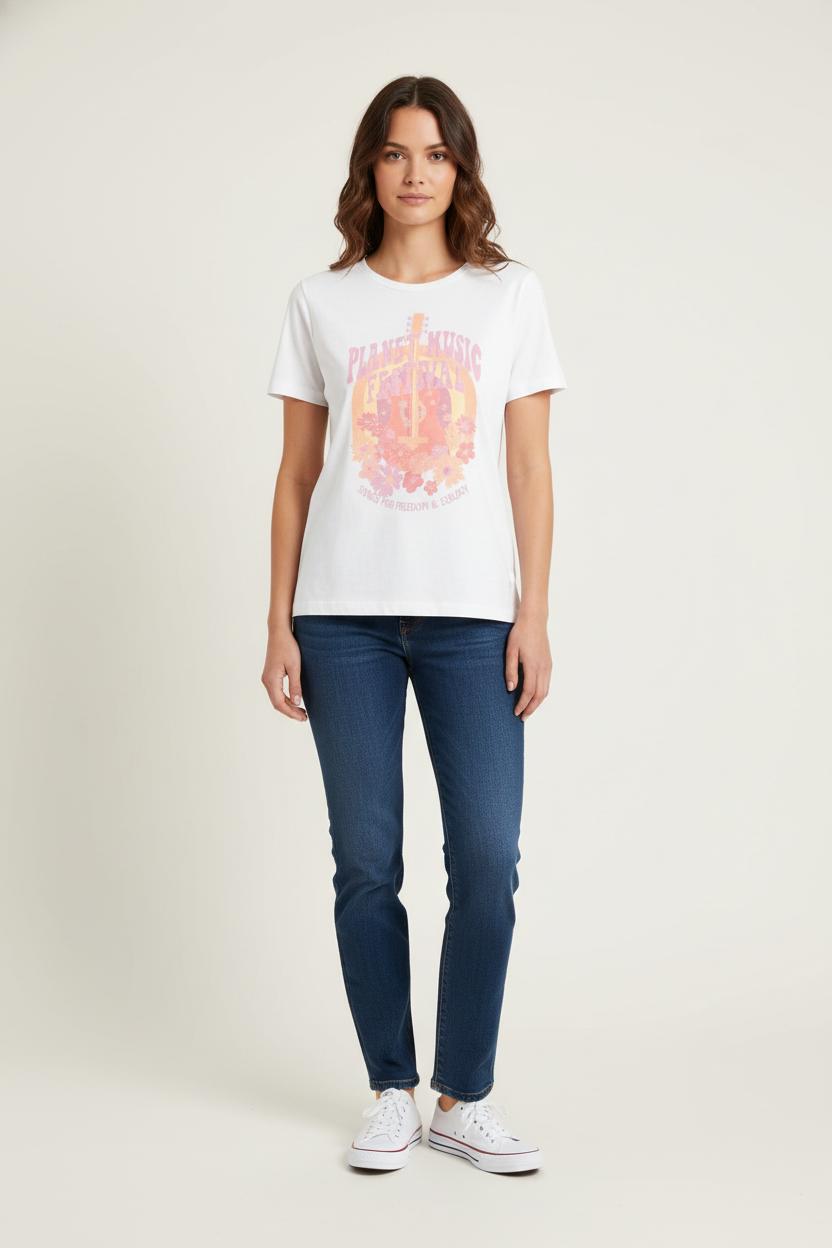 Tee-shirt Blanc - Taille M/38 de la marque La Petite Etoile | PARAD80500 - Vendu par Paradigme - Image 1