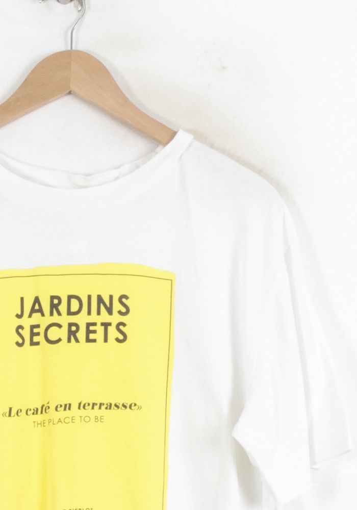 Tee-shirt Blanc et Jaune - Taille L/40 de la marque Claudie Pierlot | PARAD80503 - Vendu par Paradigme - Image 3