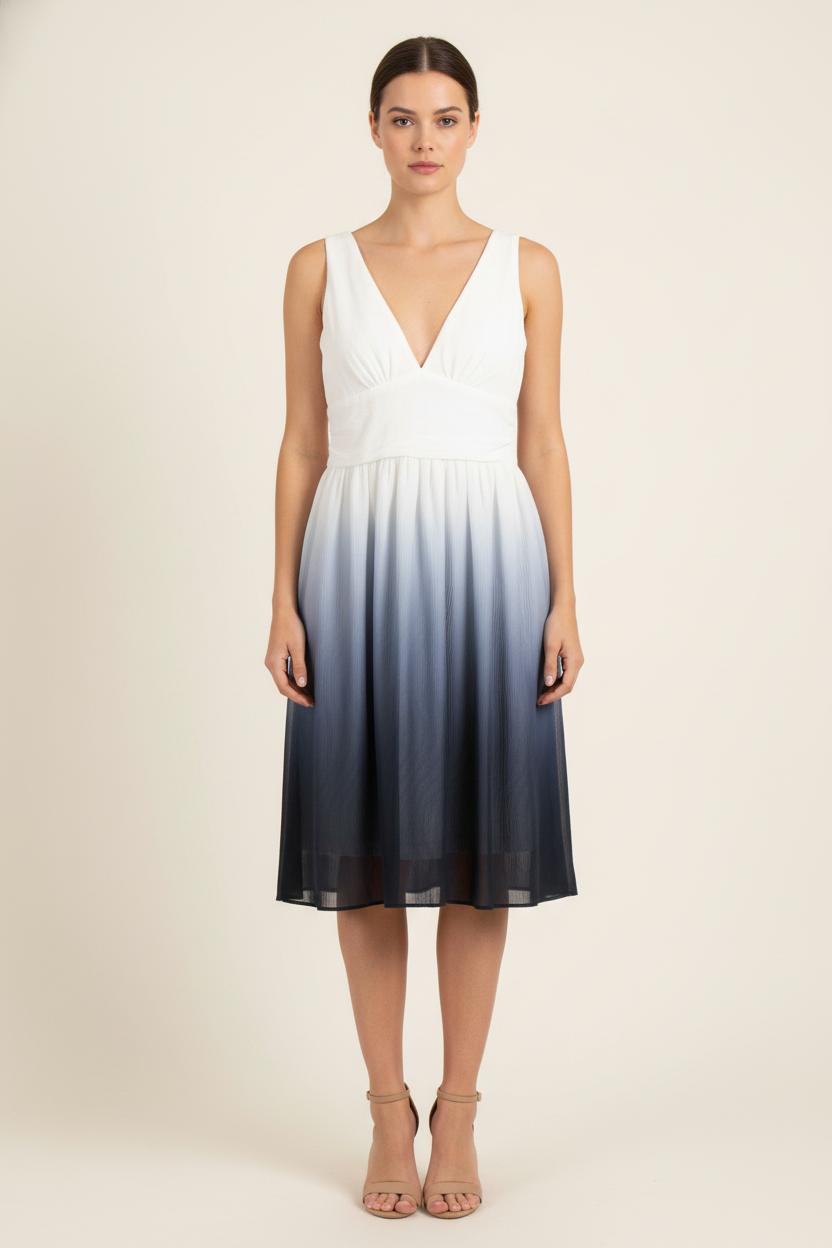 Robe Dégradée Blanche et Bleue - Taille M/38 de la marque Petite Mendigote | PARAD80504 - Vendu par Paradigme - Image 1