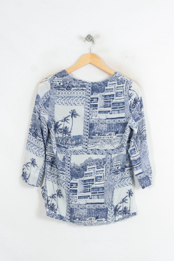 Blouse Bleue - Taille M/38 de la marque Claudie Pierlot | PARAD80508 - Vendu par Paradigme - Image 4