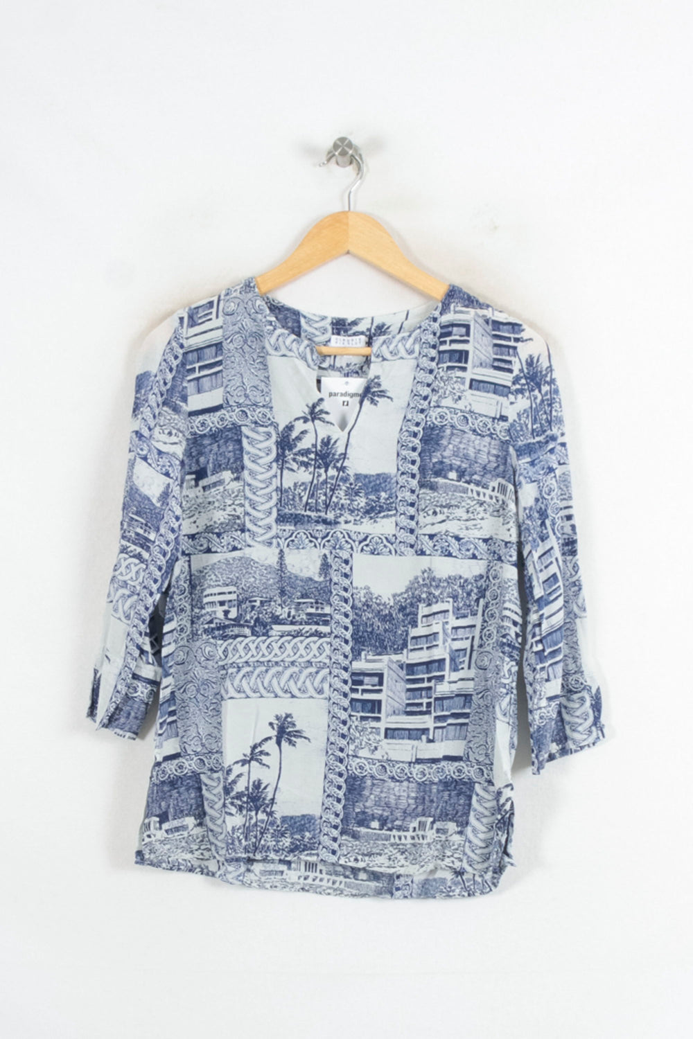 Blouse Bleue - Taille M/38 de la marque Claudie Pierlot | PARAD80508 - Vendu par Paradigme - Image 2