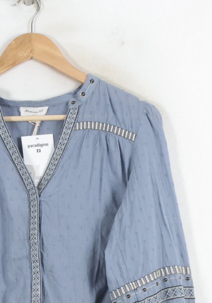 Blouse Bleue - Taille M/38 de la marque Maison 123 | PARAD80513 - Vendu par Paradigme - Image 3