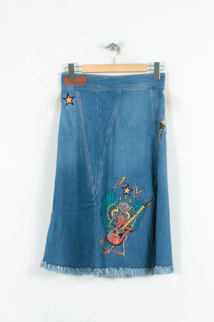 Jupe Longue Bleue - Taille M/38 de la marque Zadig&Voltaire | PARAD80522 - Vendu par Paradigme - Image 4