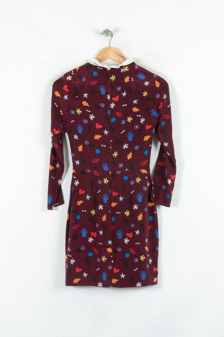 Robe Courte Multicolore - Taille S/36 de la marque Sandro | PARAD80528 - Vendu par Paradigme - Image 4
