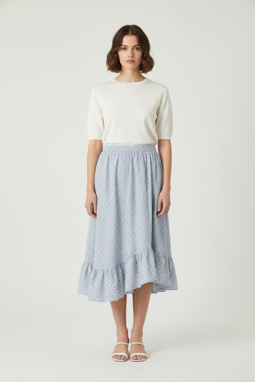 Jupe Longue Bleue - Taille L/40 de la marque Maje | PARAD80531 - Vendu par Paradigme - Image 1