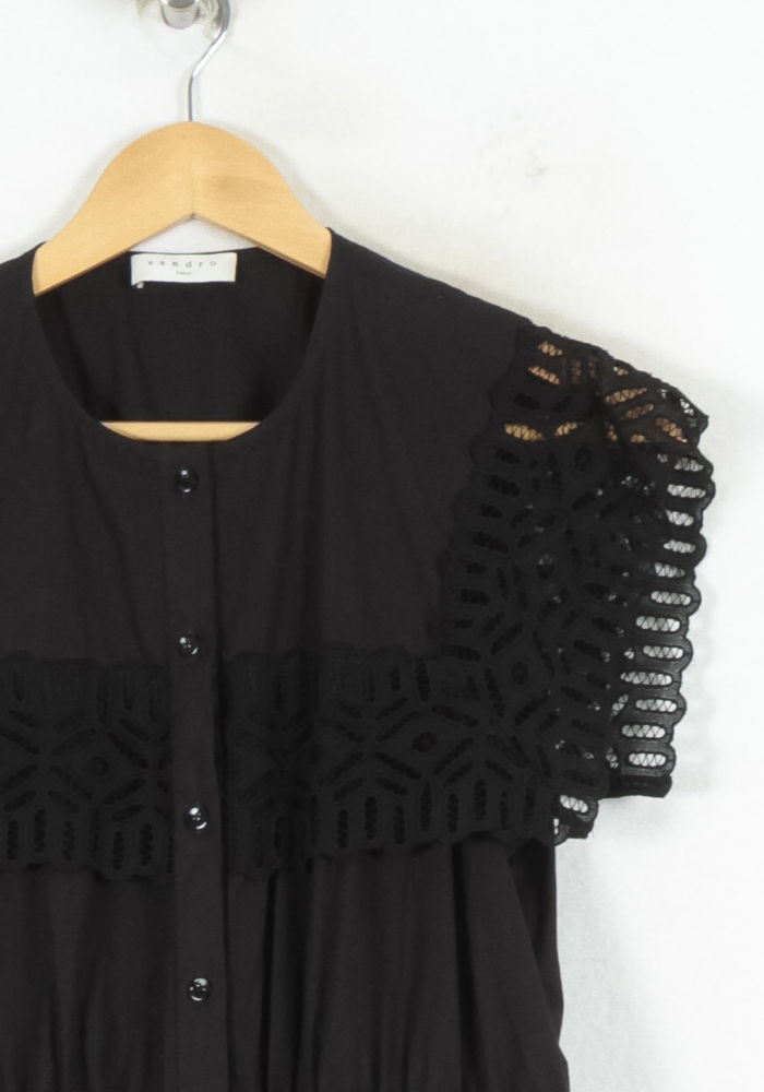 Robe Midi Noire - Taille M/38 de la marque Sandro | PARAD80533 - Vendu par Paradigme - Image 3