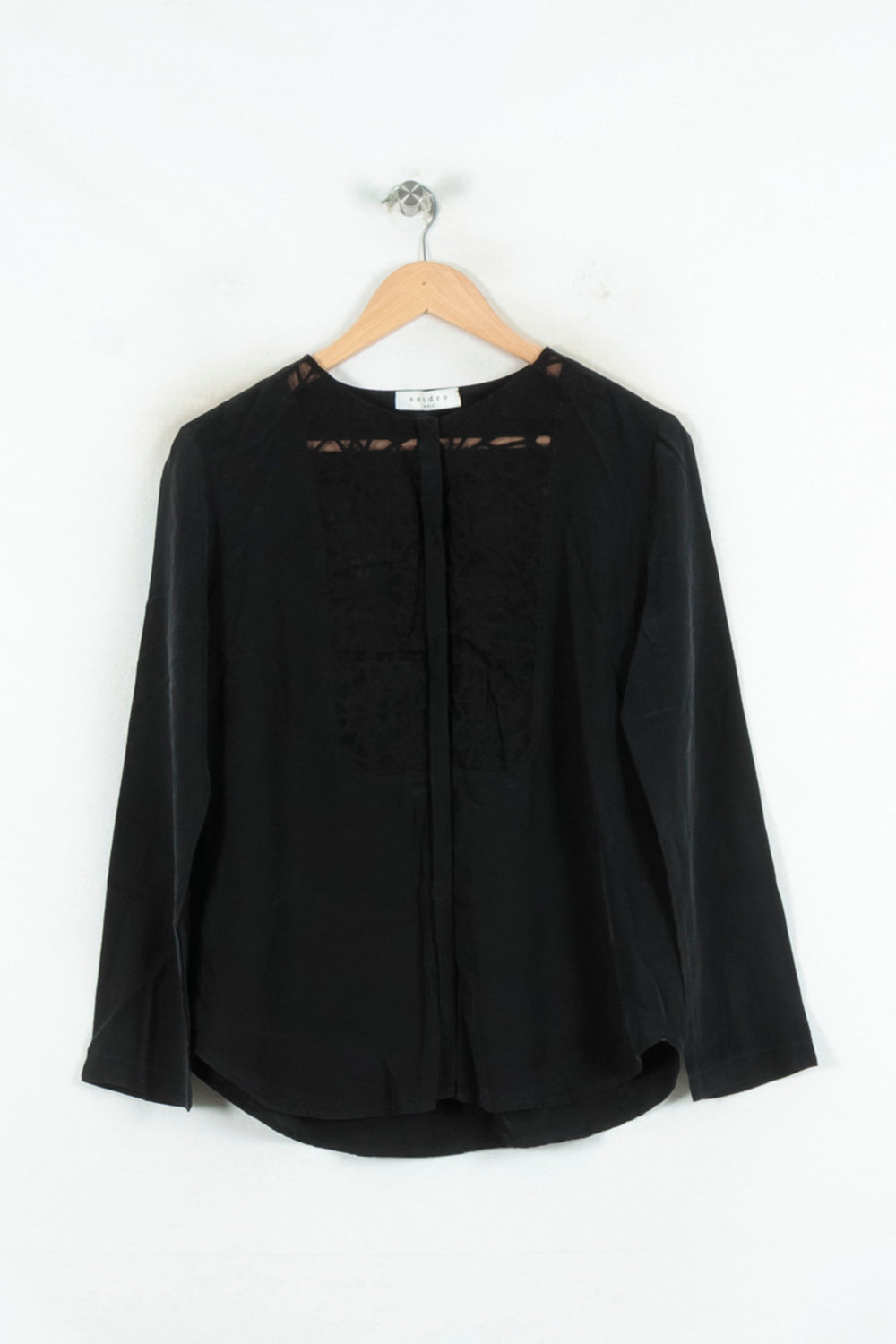 Blouse Noire - Taille L/40 de la marque Sandro | PARAD80536 - Vendu par Paradigme - Image 2