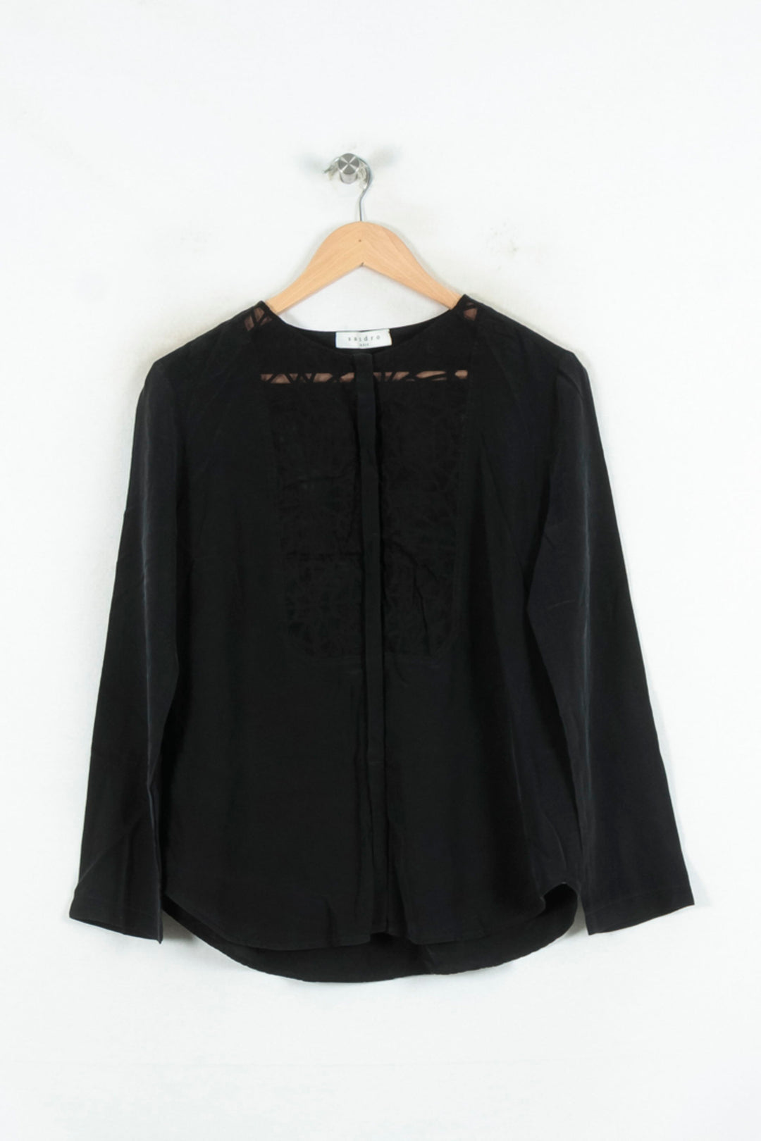 Blouse Noire - Taille L/40 de la marque Sandro | PARAD80536 - Vendu par Paradigme - Image 2
