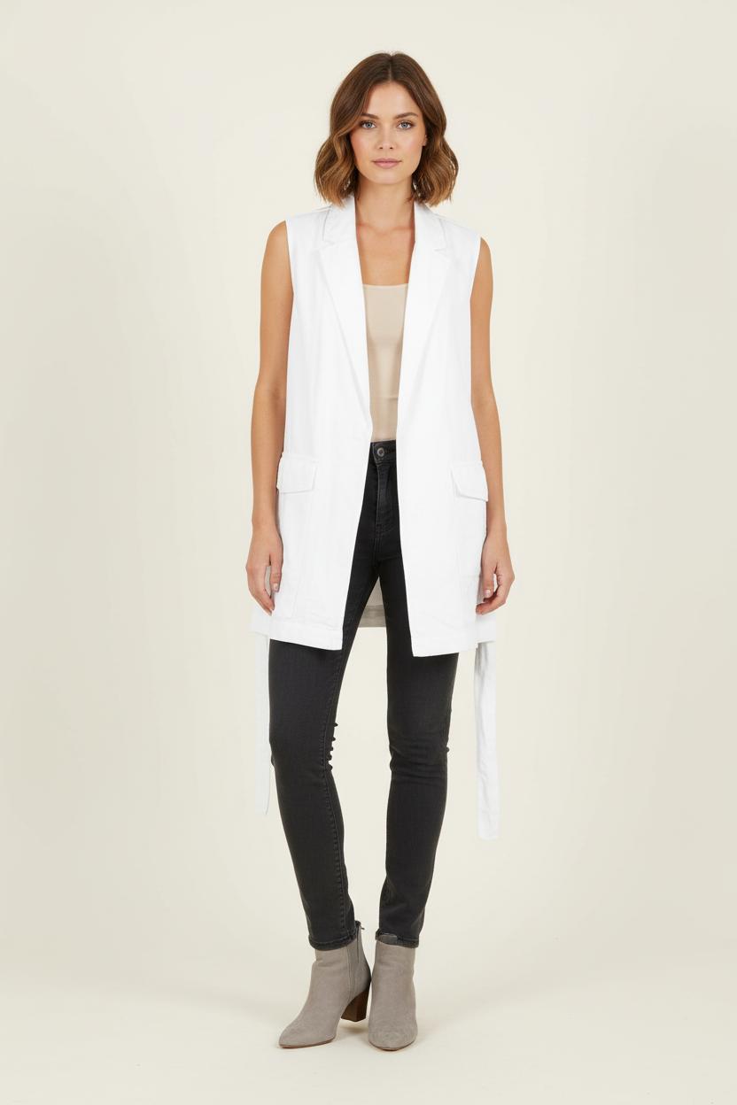 Gilet Blanc - Taille L/40 de la marque Caroll | PARAD80548 - Vendu par Paradigme - Image 1