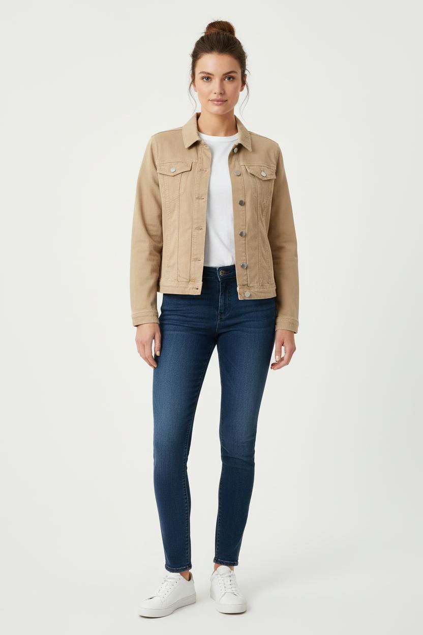 Veste En Jean Beige - Taille XL/42 de la marque Maison 123 | PARAD80557 - Vendu par Paradigme - Image 1