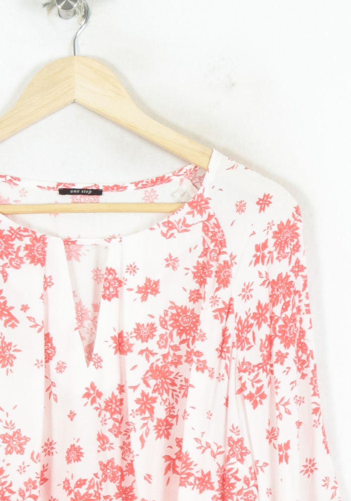 Blouse Blanche et Rouge - Taille L/40 de la marque One Step | PARAD80558 - Vendu par Paradigme - Image 3