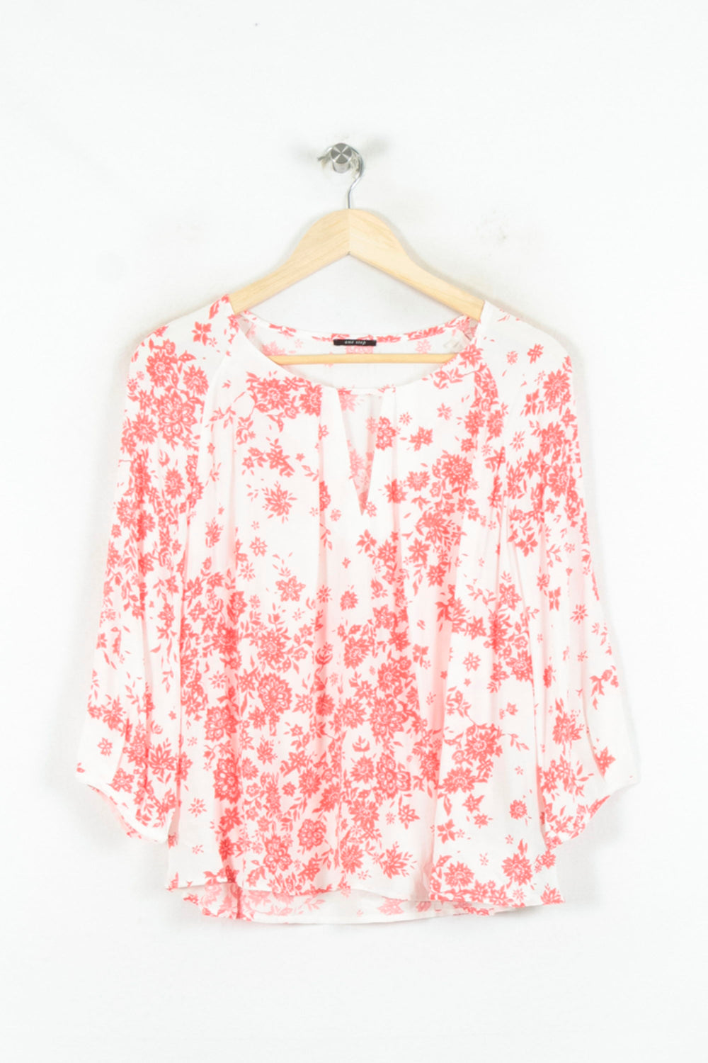 Blouse Blanche et Rouge - Taille L/40 de la marque One Step | PARAD80558 - Vendu par Paradigme - Image 2