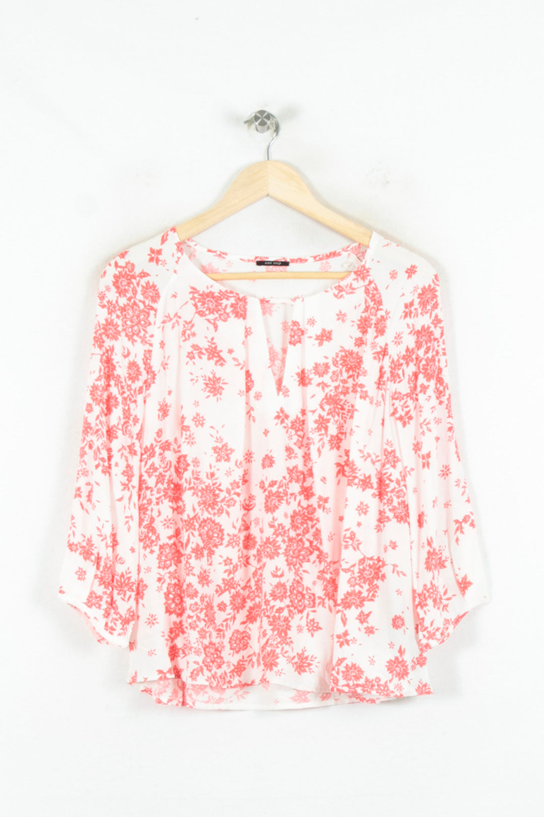 Blouse Blanche et Rouge - Taille L/40 de la marque One Step | PARAD80558 - Vendu par Paradigme - Image 2