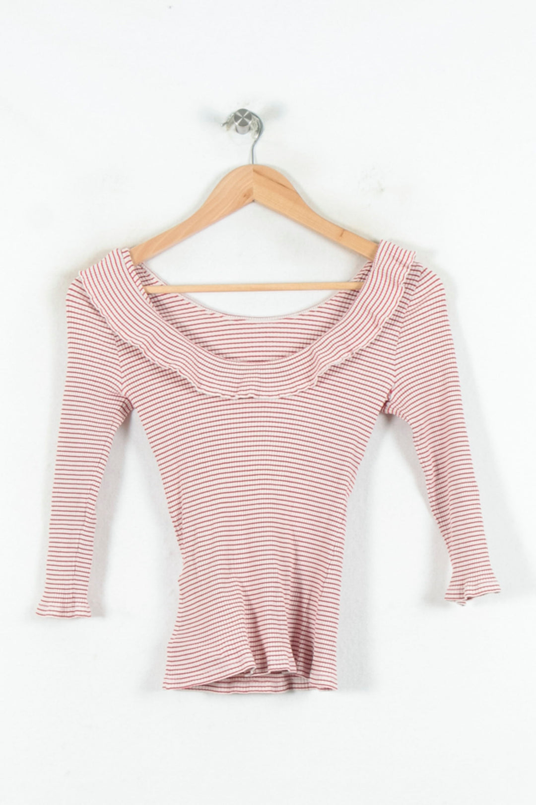 Pull Rayé Blanc et Rouge - Taille S/36 de la marque Claudie Pierlot | PARAD80564 - Vendu par Paradigme - Image 4