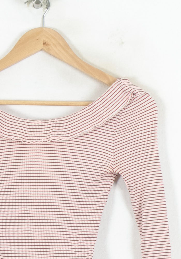 Pull Rayé Blanc et Rouge - Taille S/36 de la marque Claudie Pierlot | PARAD80564 - Vendu par Paradigme - Image 3