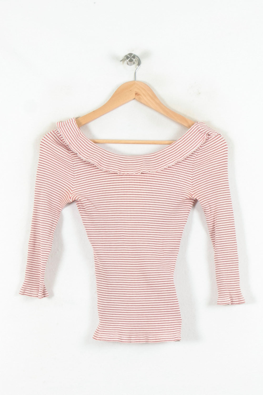 Pull Rayé Blanc et Rouge - Taille S/36 de la marque Claudie Pierlot | PARAD80564 - Vendu par Paradigme - Image 2