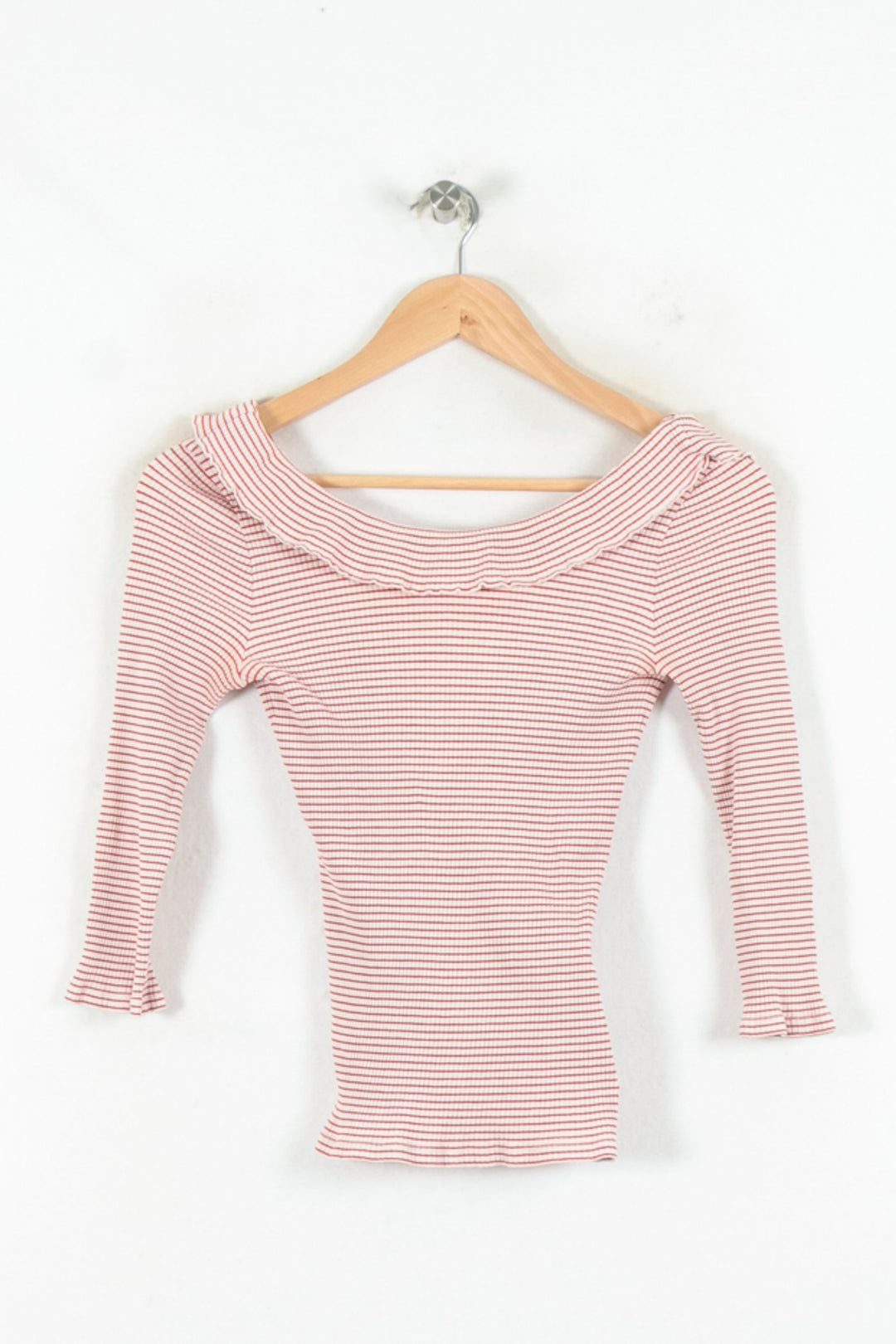 Pull Rayé Blanc et Rouge - Taille S/36 de la marque Claudie Pierlot | PARAD80564 - Vendu par Paradigme - Image 2