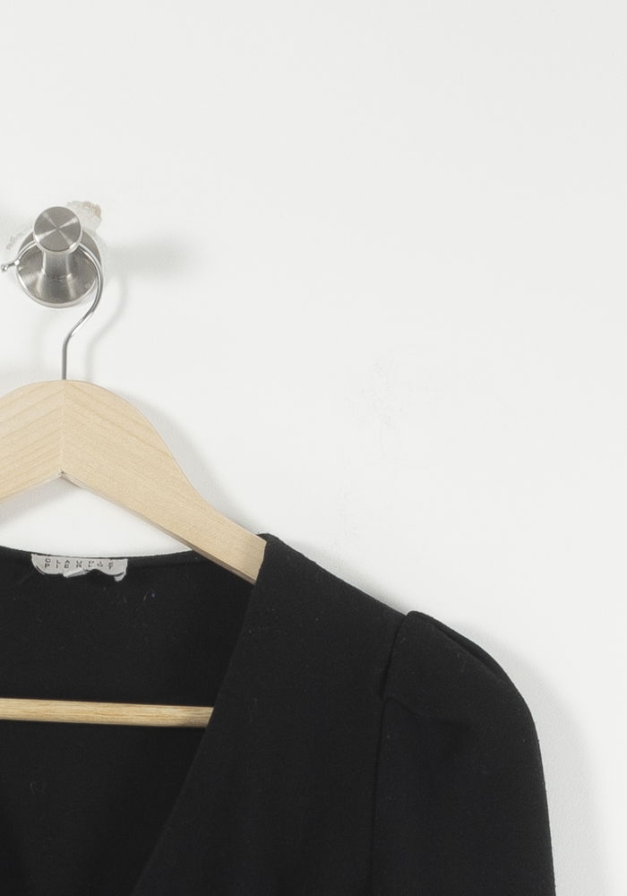 Robe Cache-Cœur Noire - Taille XS/34 de la marque Claudie Pierlot | PARAD80569 - Vendu par Paradigme - Image 3