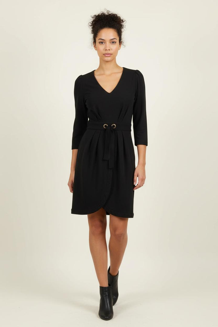 Robe Cache-Cœur Noire - Taille XS/34 de la marque Claudie Pierlot | PARAD80569 - Vendu par Paradigme - Image 1