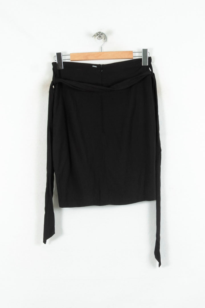 Jupe Portefeuille Noire - Taille S/36 de la marque IKKS | PARAD80570 - Vendu par Paradigme - Image 4