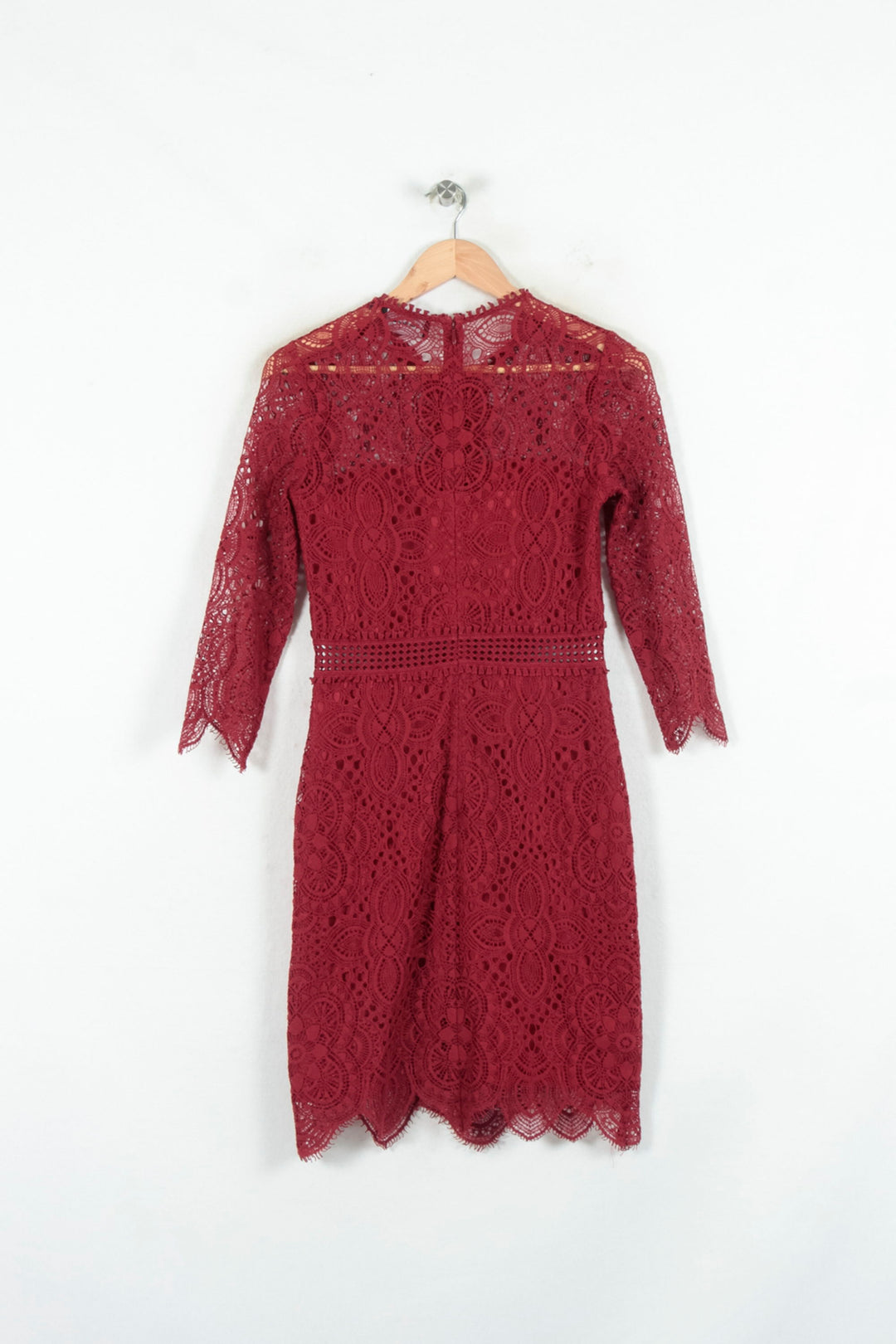 Robe En Dentelle Bordeaux - Taille XS/34 de la marque The Kooples | PARAD80573 - Vendu par Paradigme - Image 4