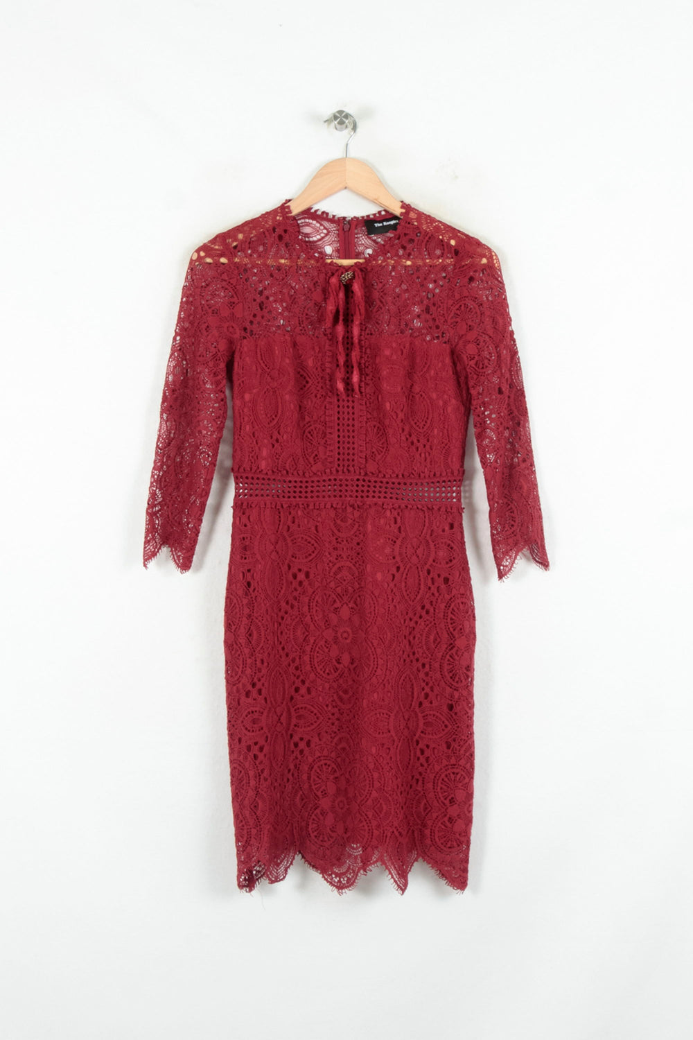Robe En Dentelle Bordeaux - Taille XS/34 de la marque The Kooples | PARAD80573 - Vendu par Paradigme - Image 2