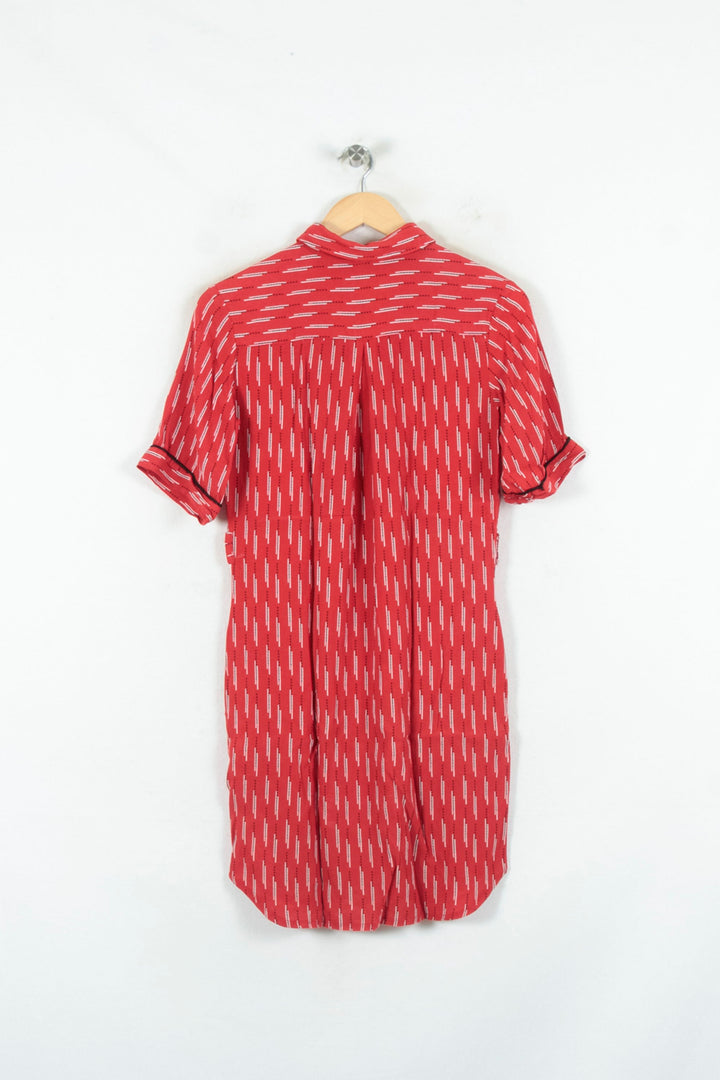 Robe Chemise Rouge et Blanche - Taille S/36 de la marque La Française | PARAD80582 - Vendu par Paradigme - Image 4
