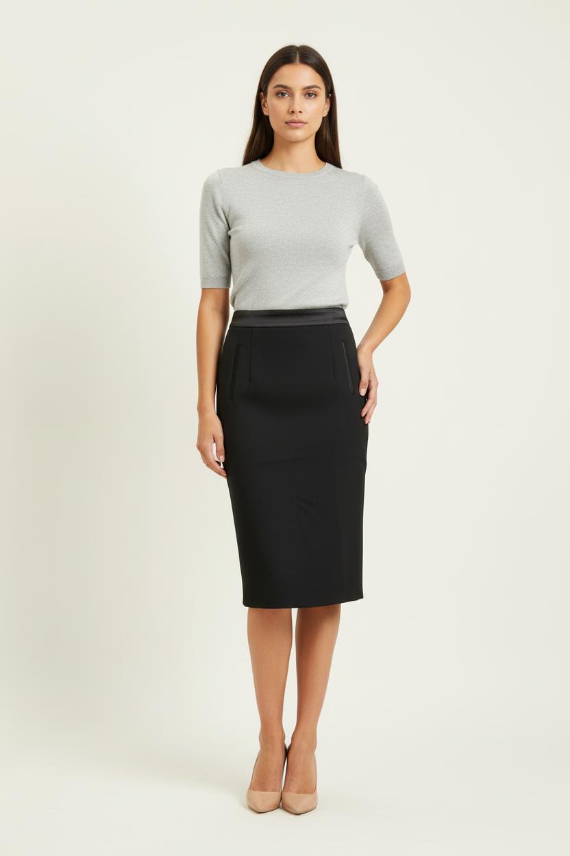 Jupe Crayon Noire - Taille S/36 de la marque La Française | PARAD80583 - Vendu par Paradigme - Image 1